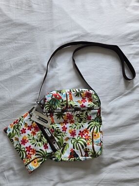 NWT LeSportsac Hawaii Exclusive Edna Crossbody Bag Set - Hula Chocolate
